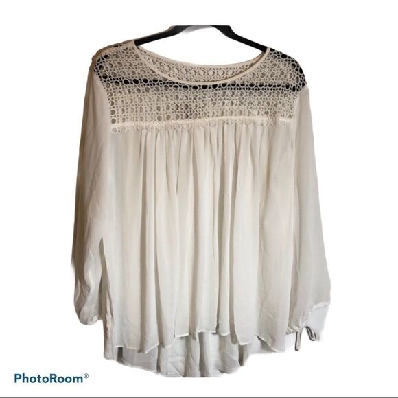 COPY - Loft sheer dress blouse - Picture 1 of 6
